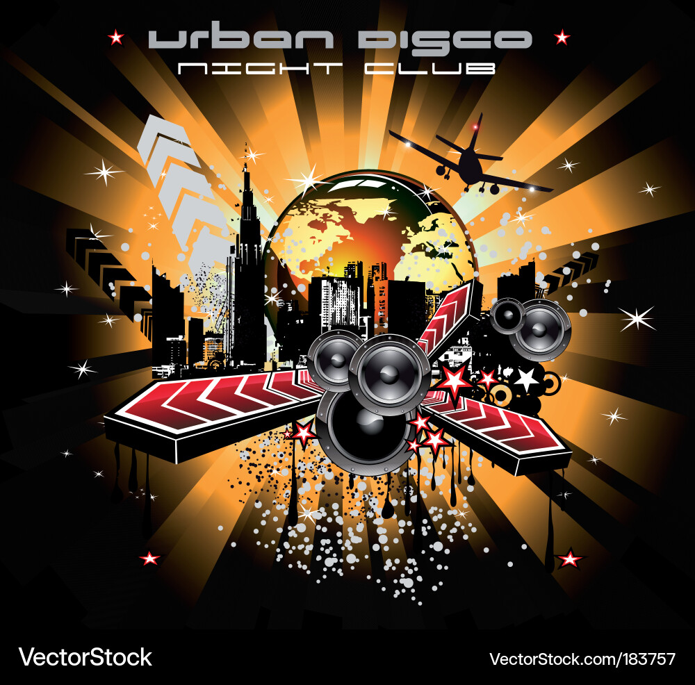 Dynamic Disco Background Vector Image