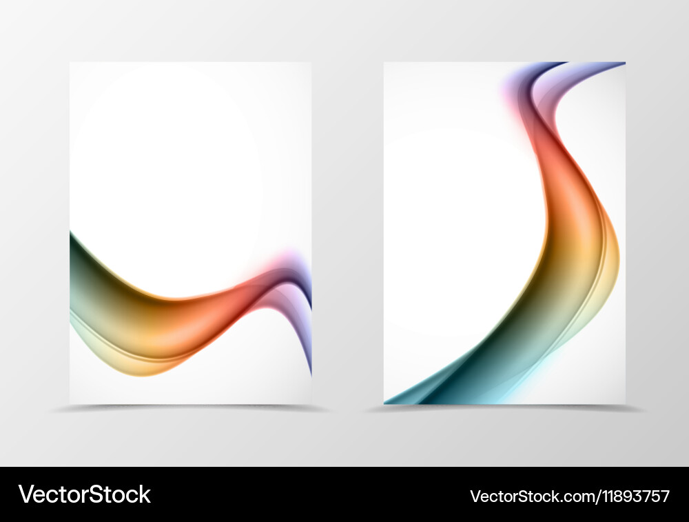 Front and back dynamic flyer template design Vector Image