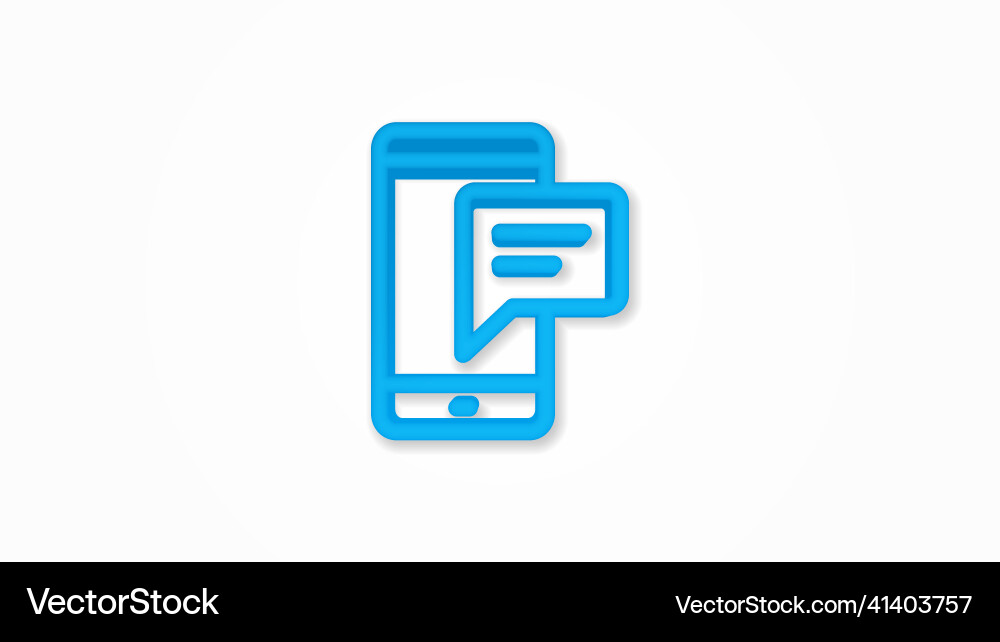 Message on smartphone mobile phone realistic icon Vector Image