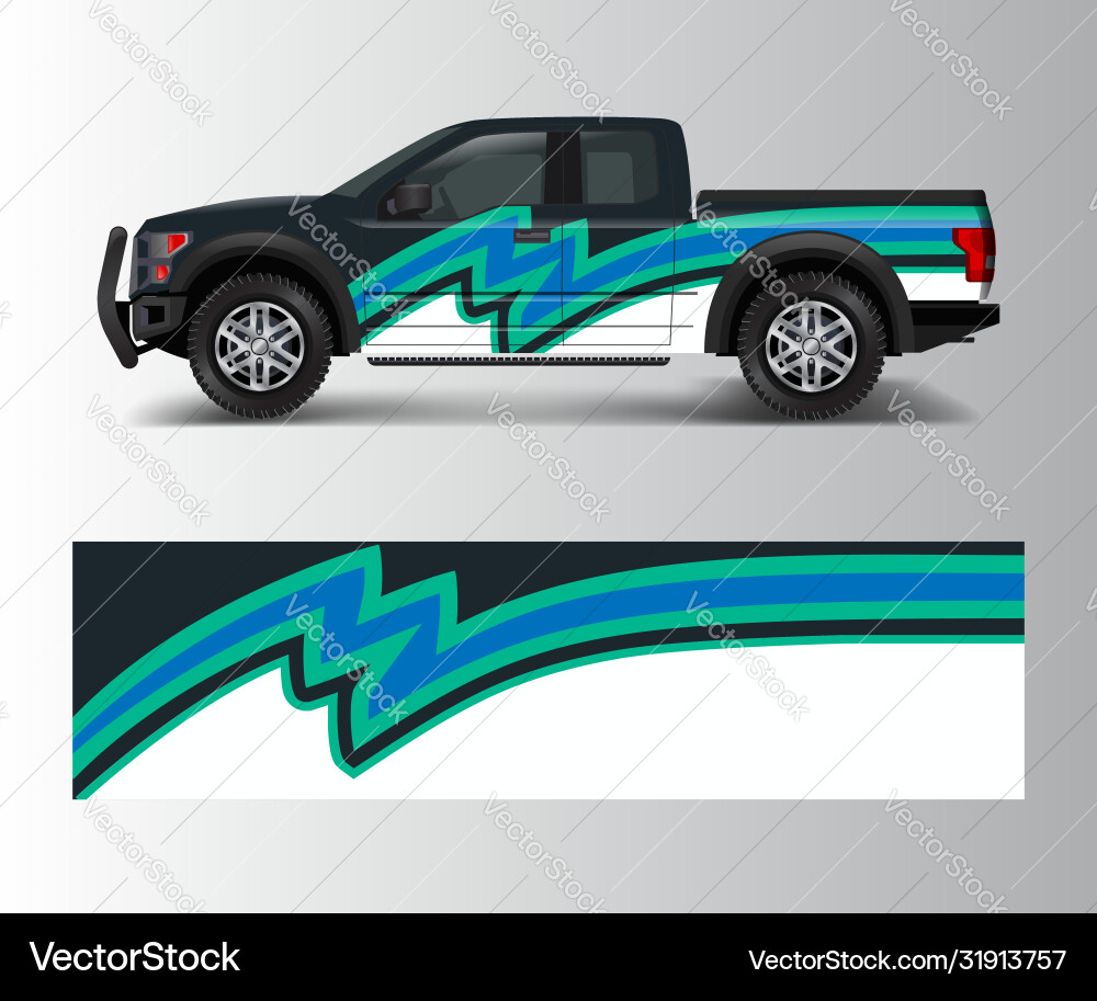Racing Background - Truck Wrap Vector Image