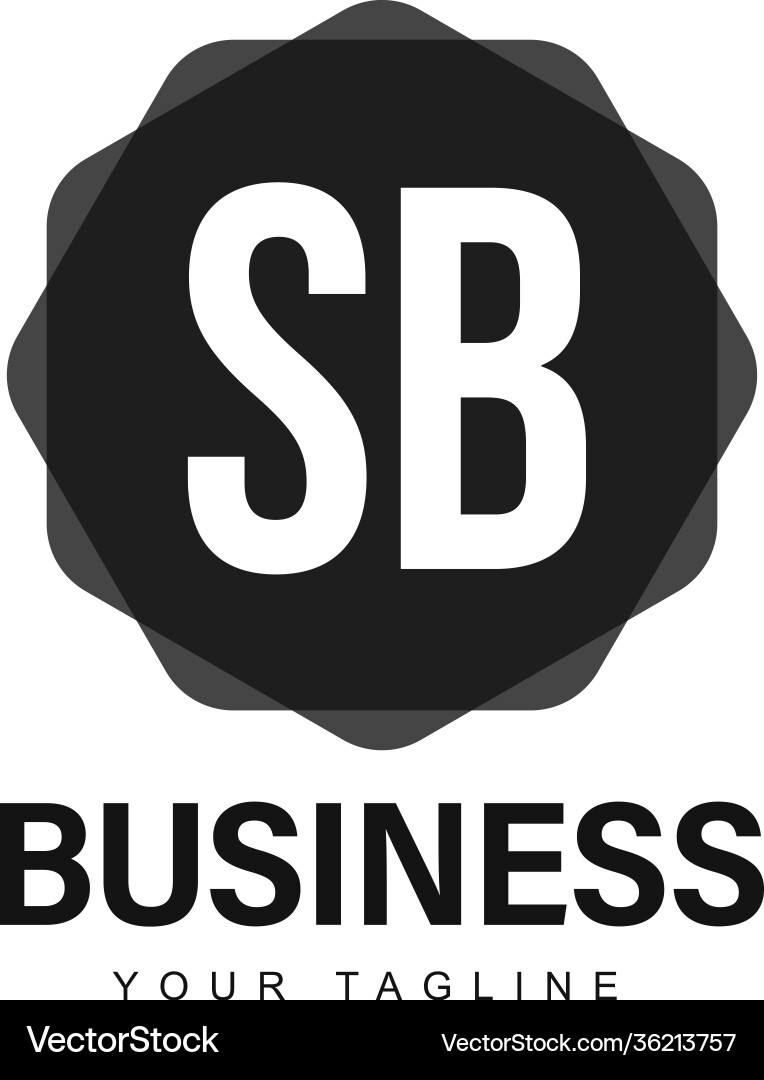 Sb initial a logo design with abstract style Sb initial a logo design with abstract style vector image