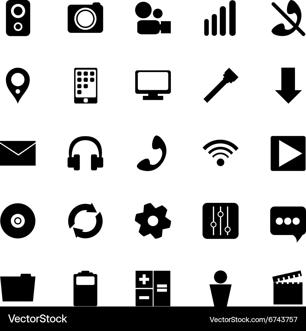 Set of black icons it is used for web application vector image