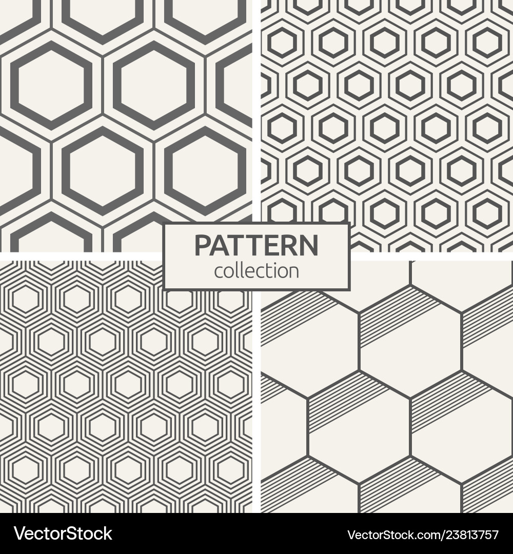 Set of four seamless patterns vector image