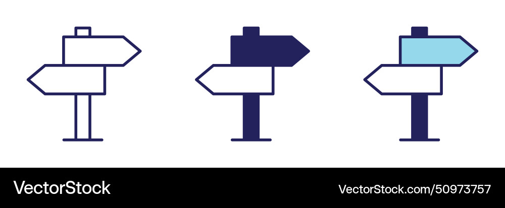 Signpost icon - navigation set Signpost icon - navigation set Vector Image