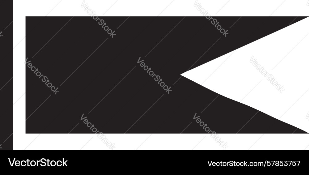 Simple black triangular flag or pennant versatile Vector Image