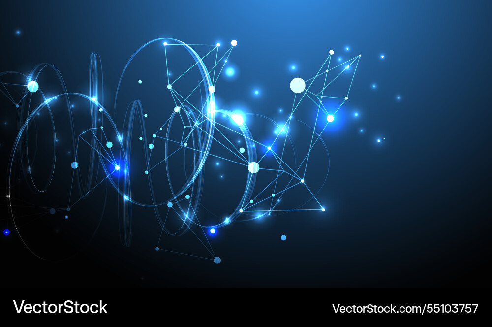 Template for science and technology presentation Template for science and technology presentation vector image