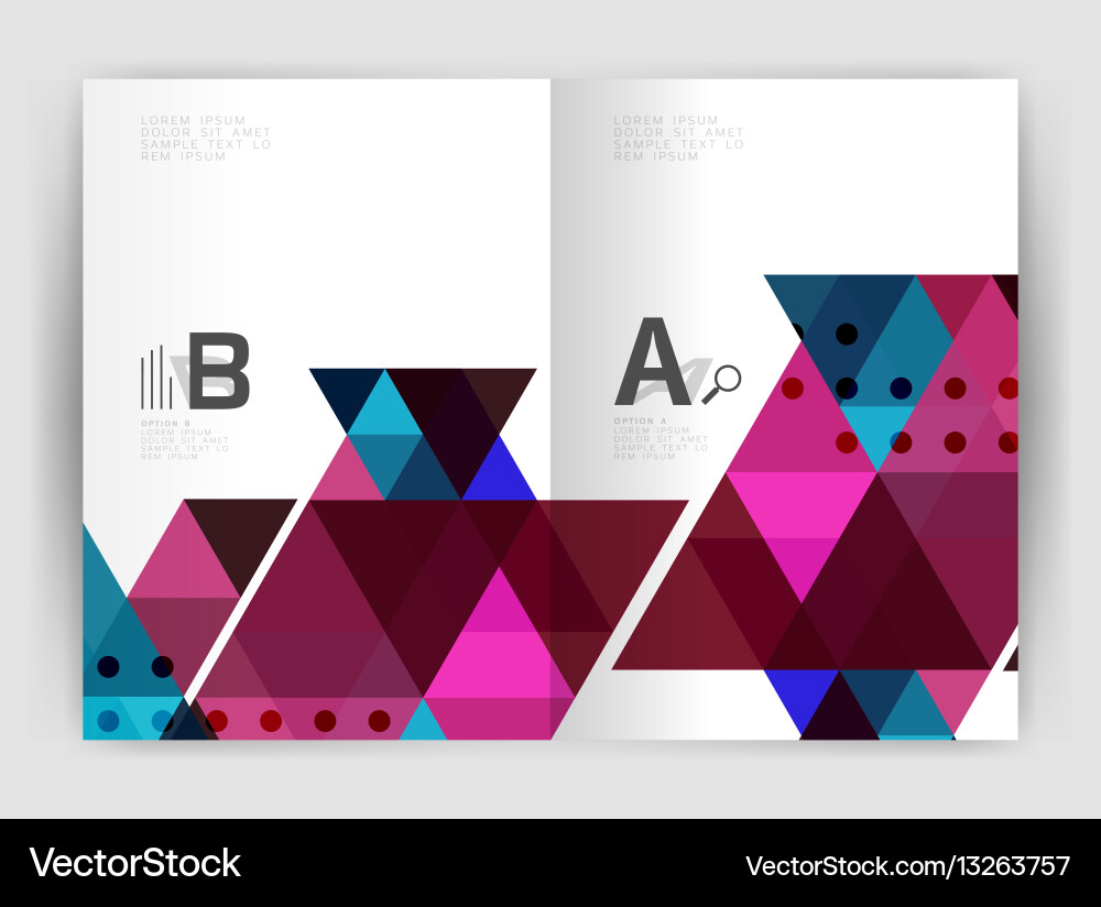 Triangle print template Vector Image