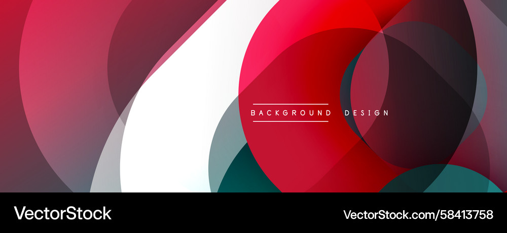 Abstract design features overlapping circles red Vector Image