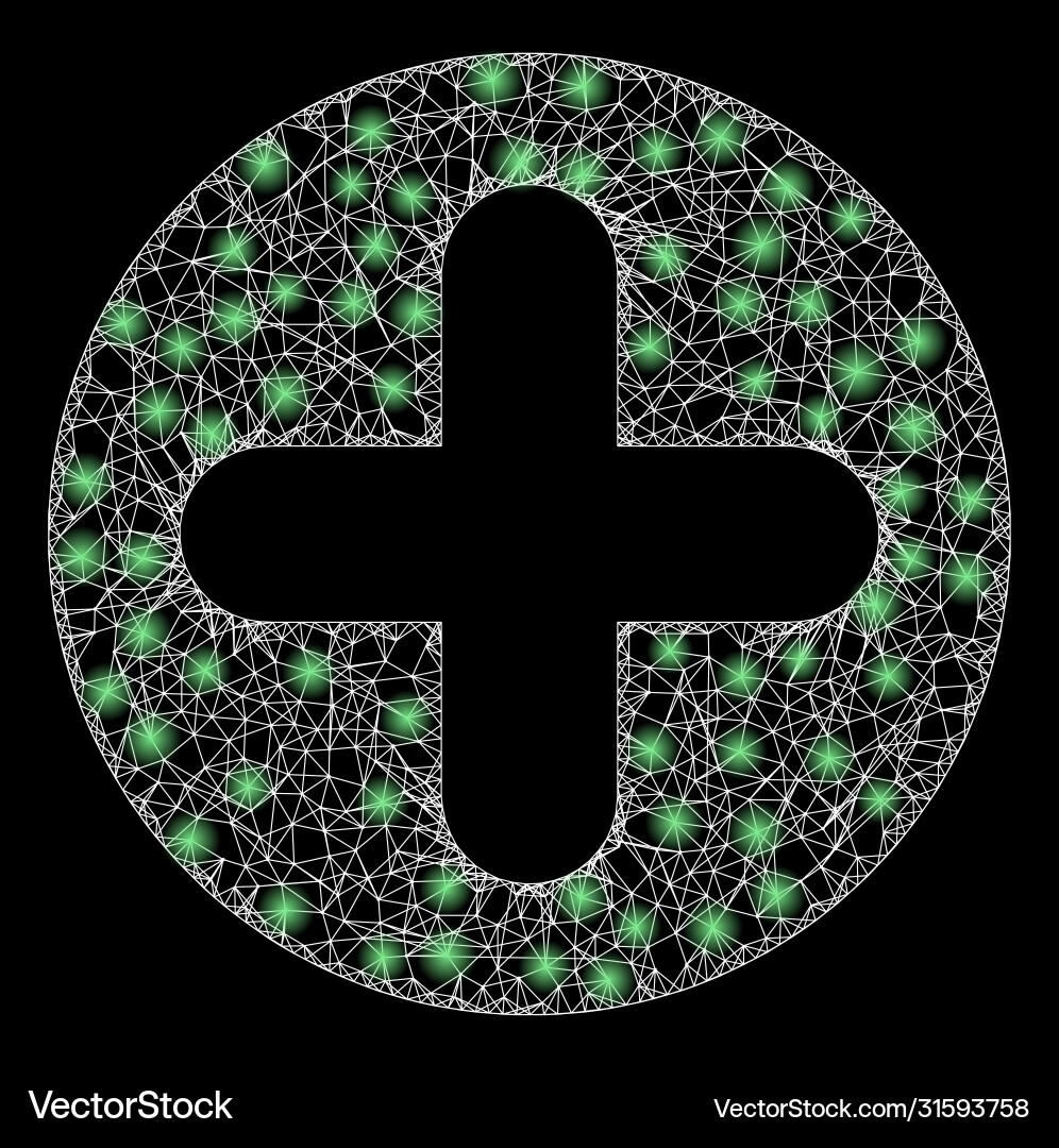 Bright web mesh add with lightspots Bright web mesh add with lightspots vector image