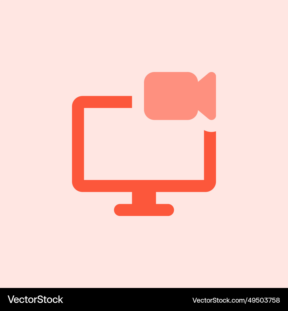Capturing and storing visual data on the monitor vector image