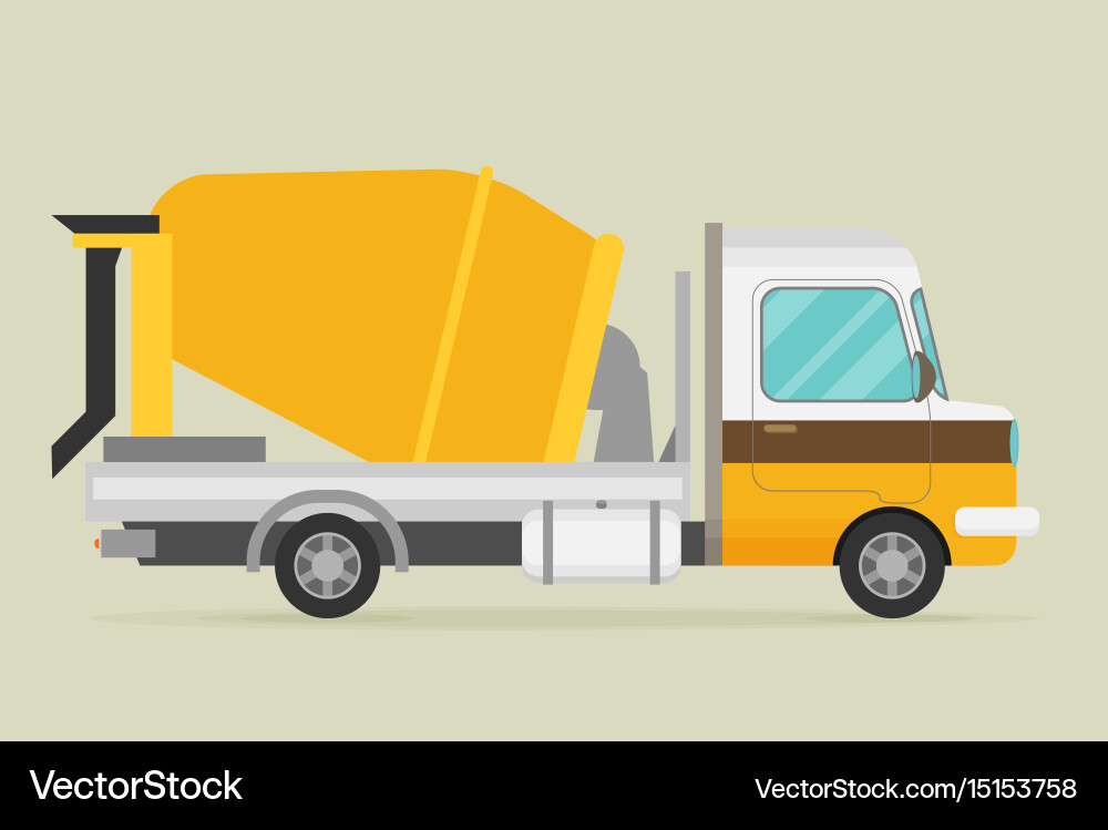 Cement Mixer LKW vektorbild