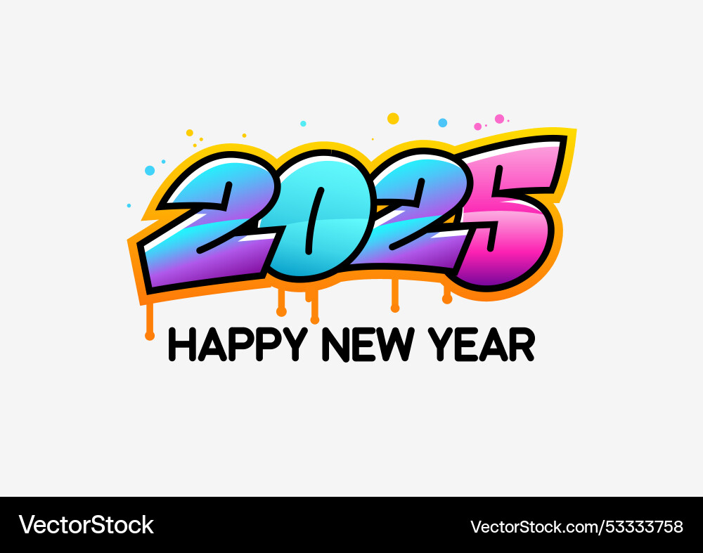 Colorful new year wallpaper in with the word Colorful new year wallpaper in with the word vector image