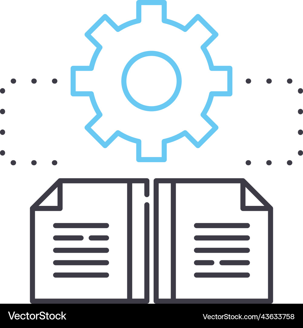 Data integration line icon outline symbol Data integration line icon outline symbol vector image