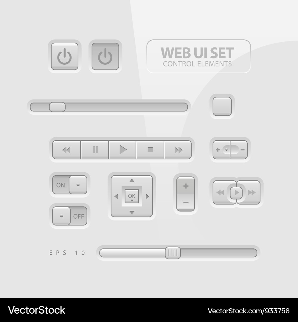 Modern UI Icons & Elements vector image