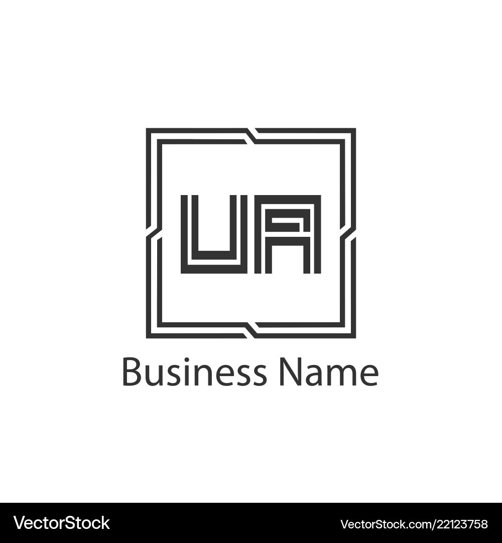 Original Buchstaben ua Logo Vorlage Design Original Buchstaben ua Logo Vorlage Design vektorbild