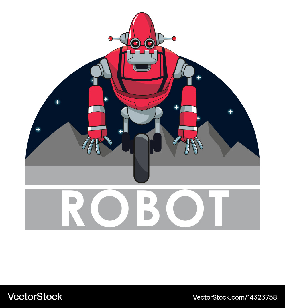 Robot technology automated intelligence futuristic Vector Image