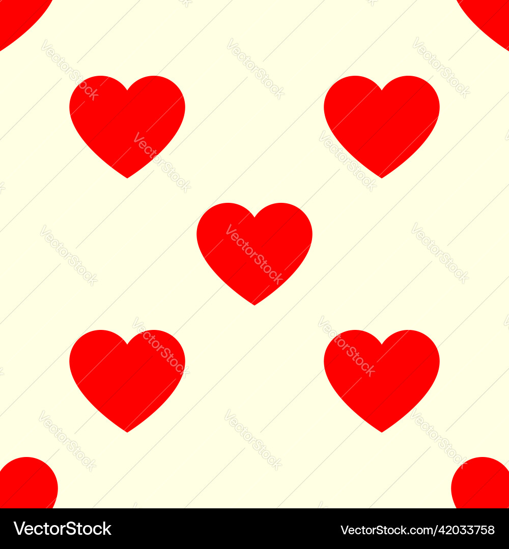 Seamless repeatable heart shape icon pattern Seamless repeatable heart shape icon pattern vector image