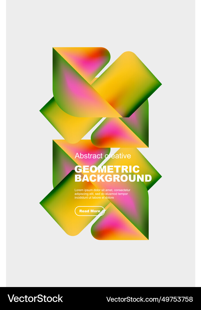 Square and triangle design with fluid gradients Square and triangle design with fluid gradients vector image