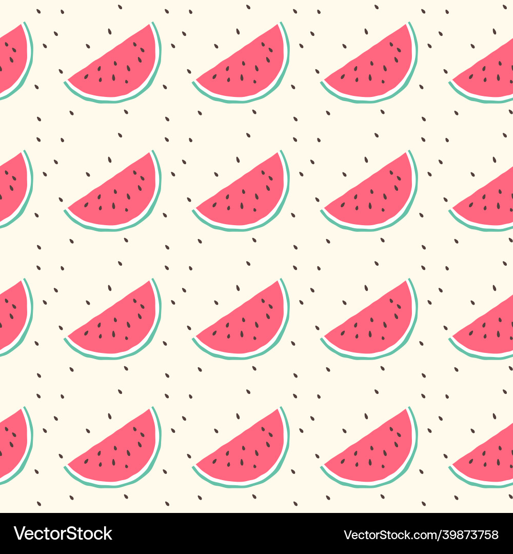 Watermelon seamless pattern background design Vector Image