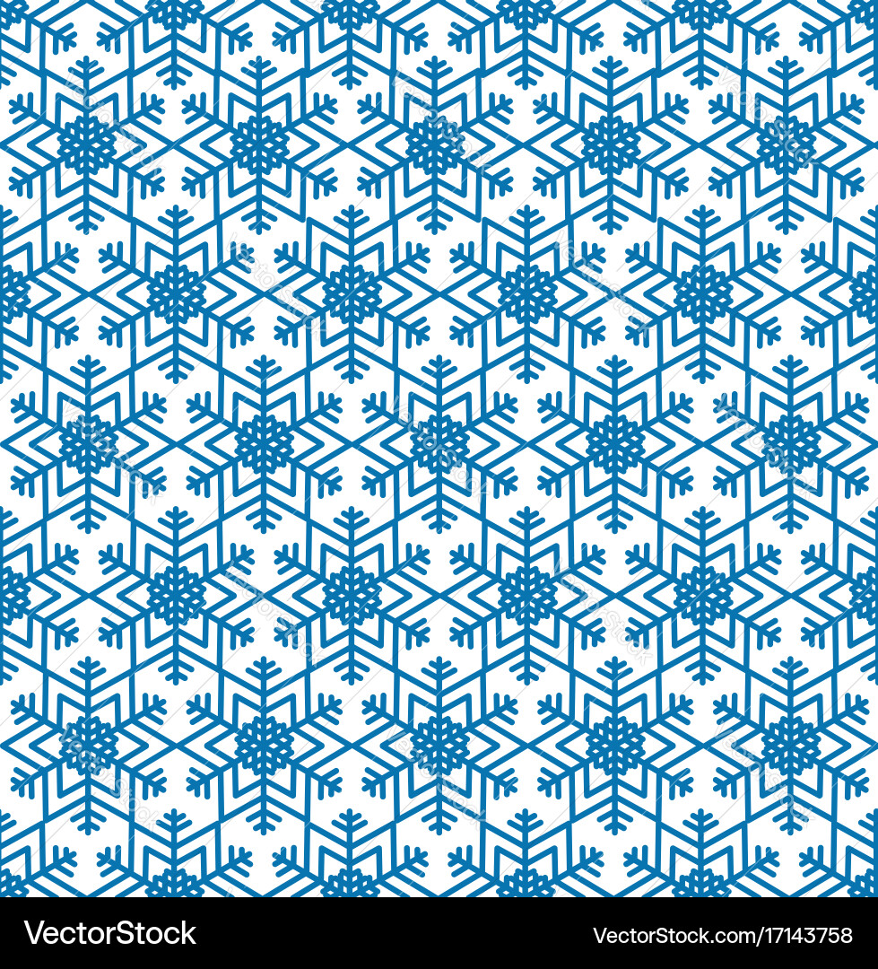 Winter Snowflake Tile Pattern Vector Image