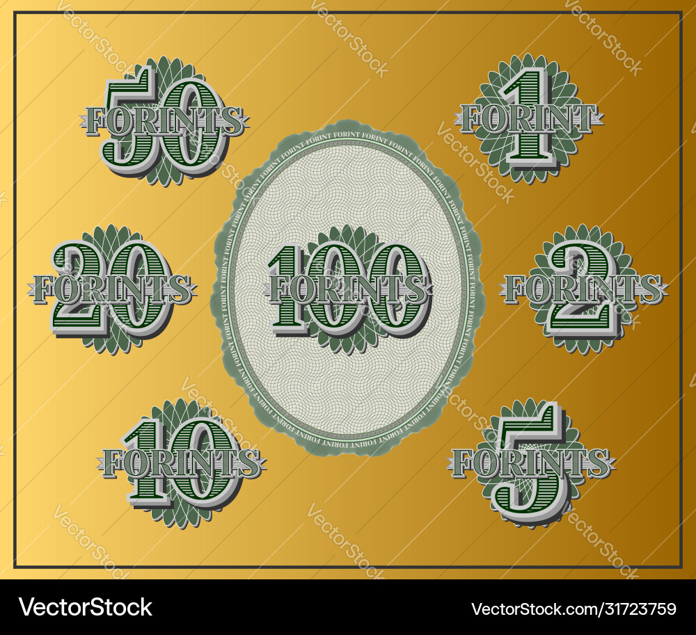 A set samples face values from 1 to 100 Vector Image