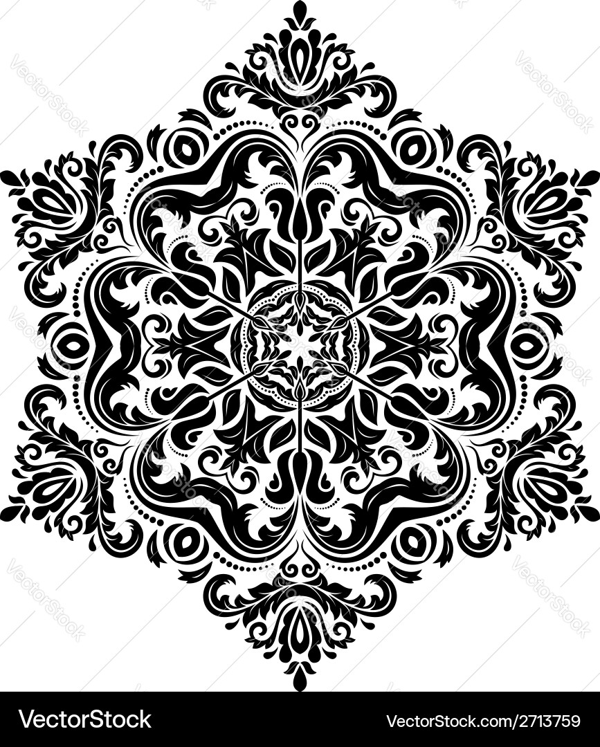 Damask pattern abstract background Vector Image