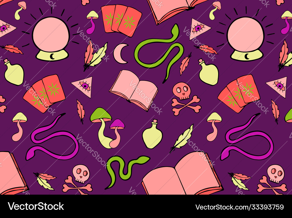 Esoteric seamless pattern Esoteric seamless pattern Vector Image