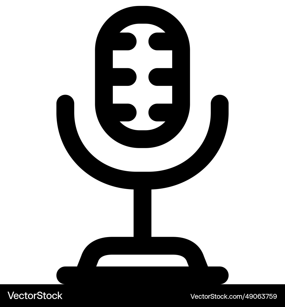 Microphone a device for recording sound Vector Image