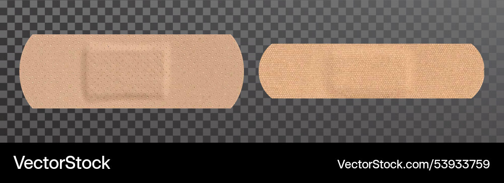 Photorealistic band aid on transparent background Photorealistic band aid on transparent background vector image