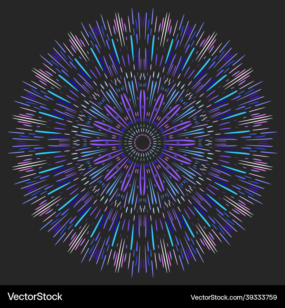 Rund Mandala aus Linien unterschiedliche Farbe Größe Rund Mandala aus Linien unterschiedliche Farbe Größe vektorbild