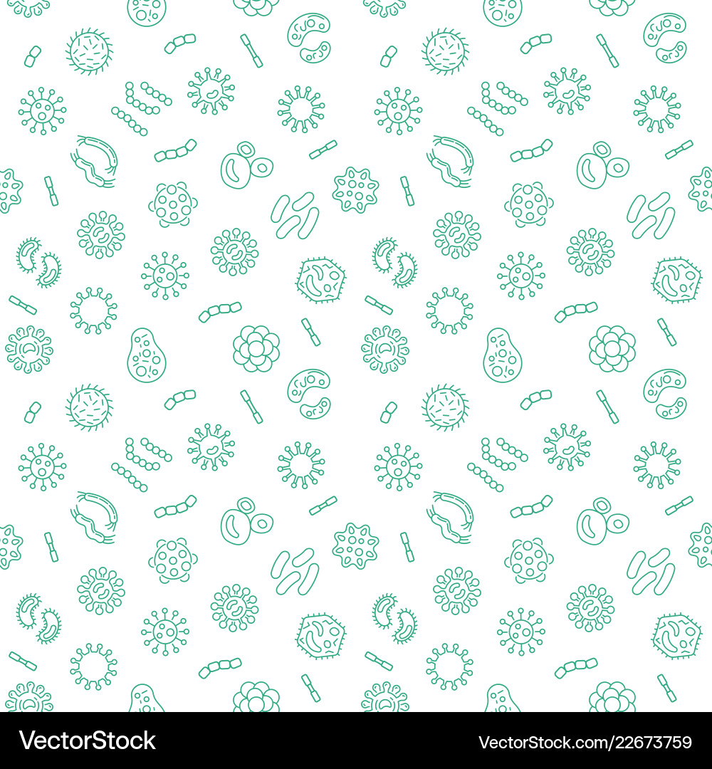 Seamless pattern with pathogen virus Seamless pattern with pathogen virus vector image