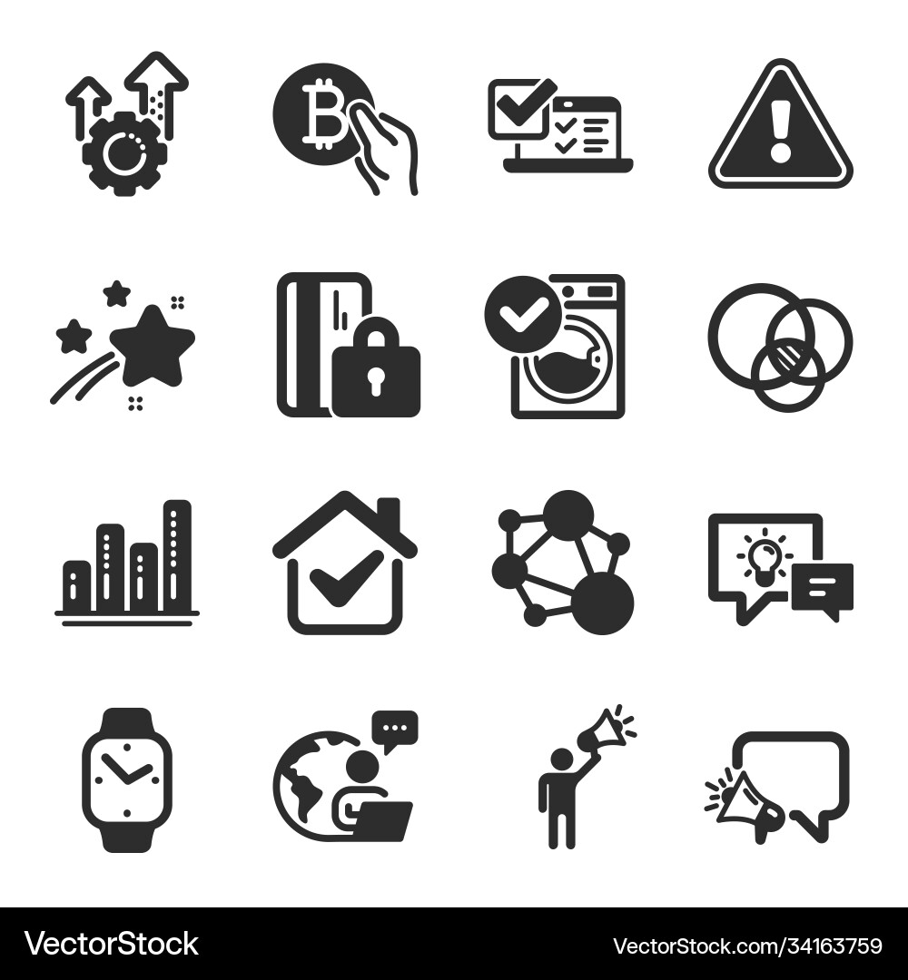 Set technology icons such as euler diagram Set technology icons such as euler diagram vector image