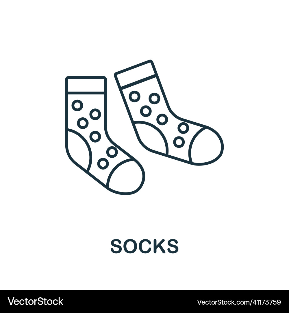 Socks icon line element from home rest collection Socks icon line element from home rest collection Vector Image