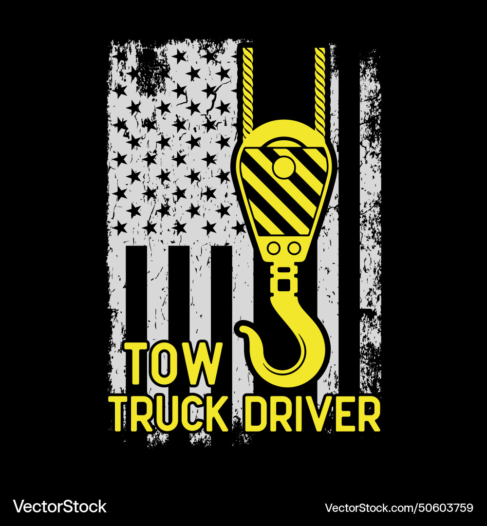 Tow LKW Fahrer usa Flagge LKW-Geschenk Tow LKW Fahrer usa Flagge LKW-Geschenk vektorbild