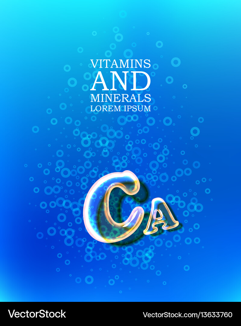 3D Vitamin Glas Zeichen 3D Vitamin Glas Zeichen Vektorbild