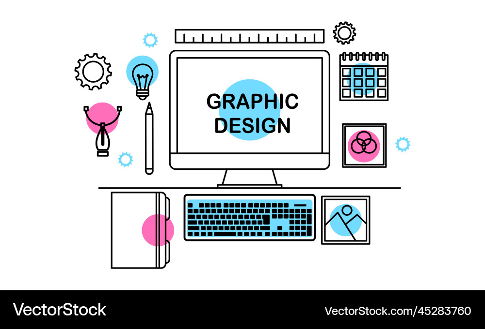 Abstract linear of graphic design web Abstract linear of graphic design web vector image
