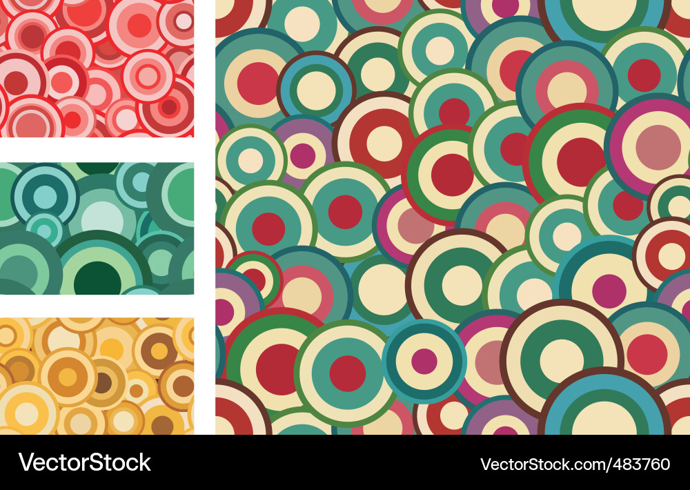 Collection of seamless retro patterns Vector Image