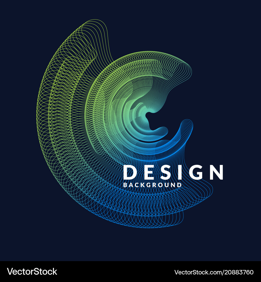 Dynamic Abstract Waves Background vector image