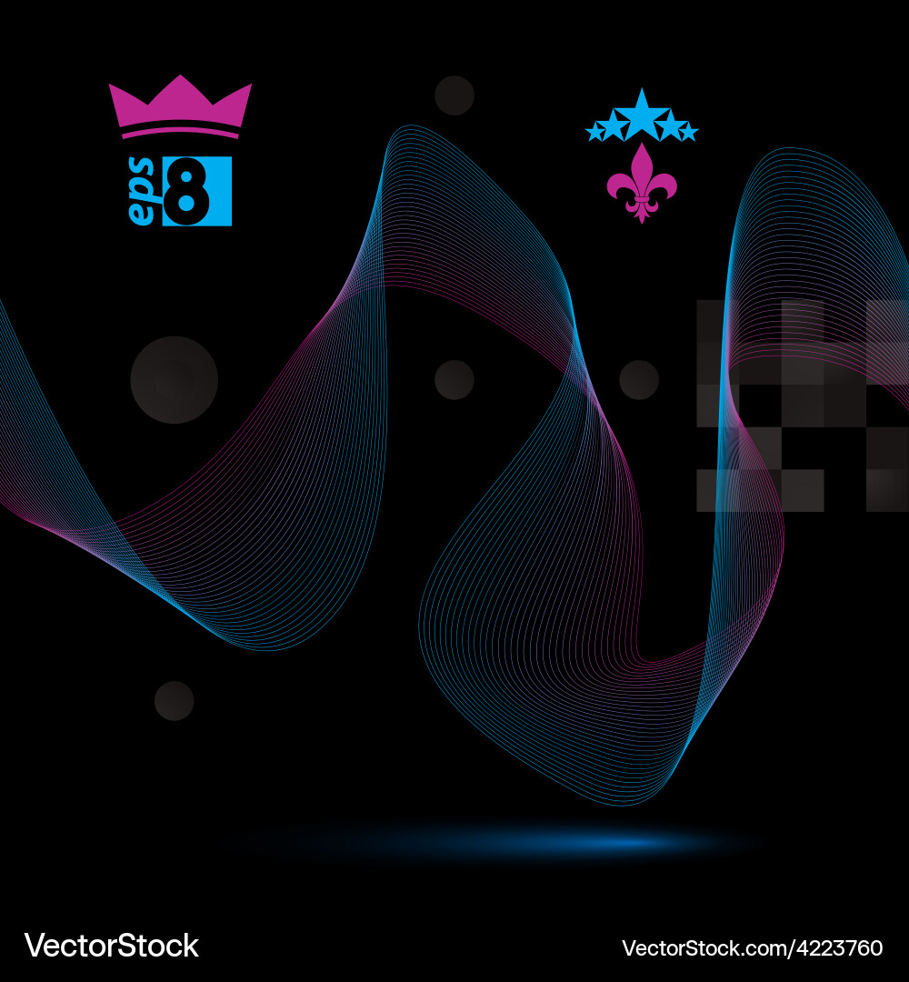 Elegant flowing lines background royal design eps8 Vector Image