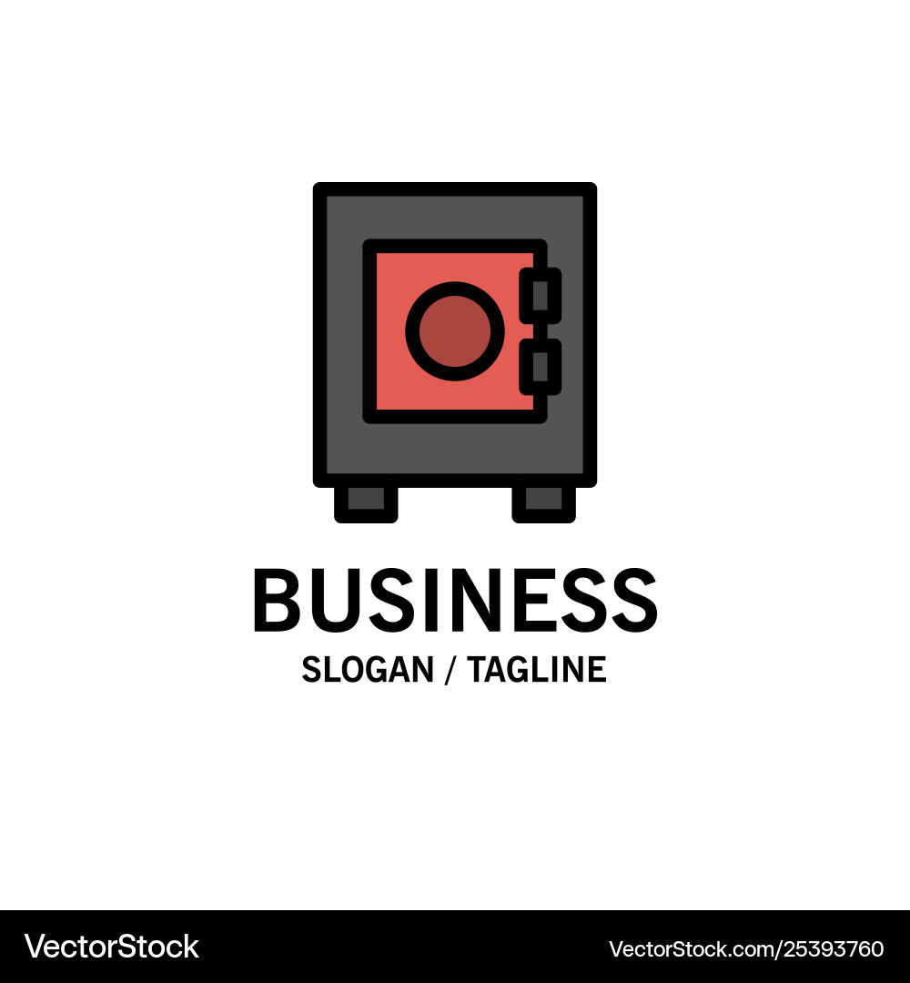 Locker Schloss Benutzer Business Logo Vorlage flache Farbe Vektorbild
