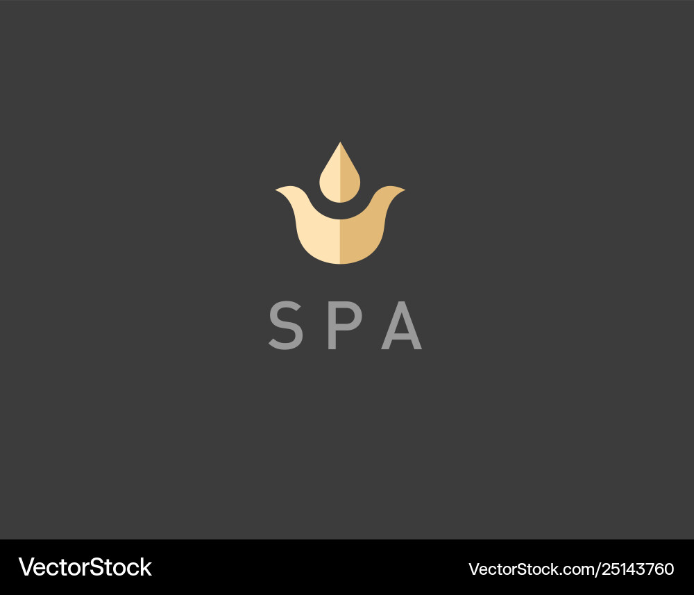 Minimalistisches goldenes Blumensymbol-Logo für Schönheit Minimalistisches goldenes Blumensymbol-Logo für Schönheit vektorbild