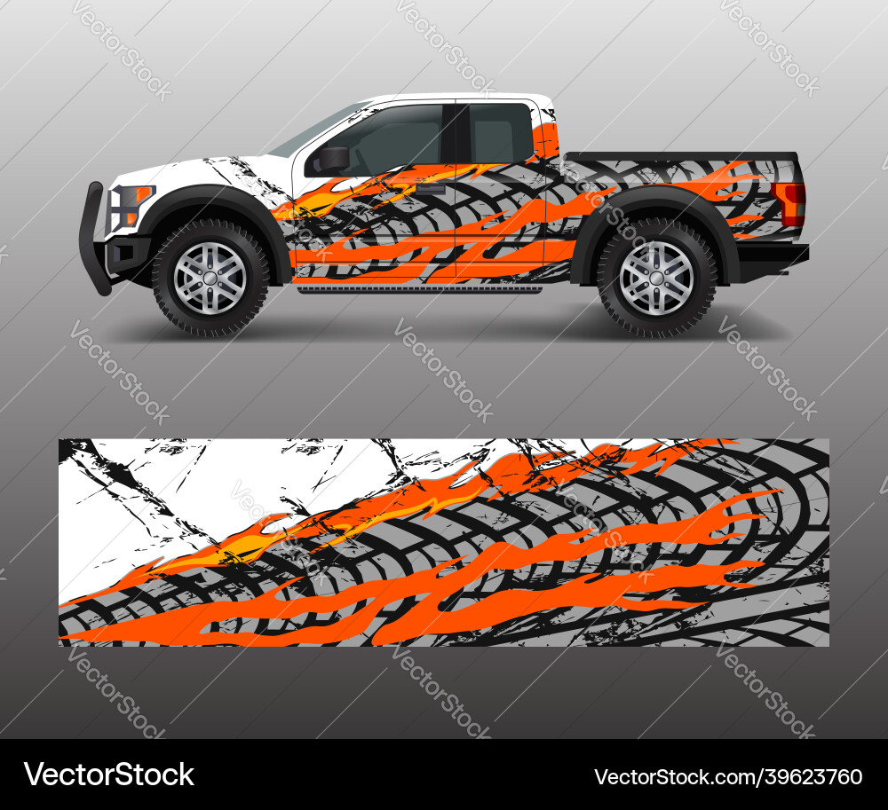 Modern design for truck graphics vinyl wrap Vector Image
