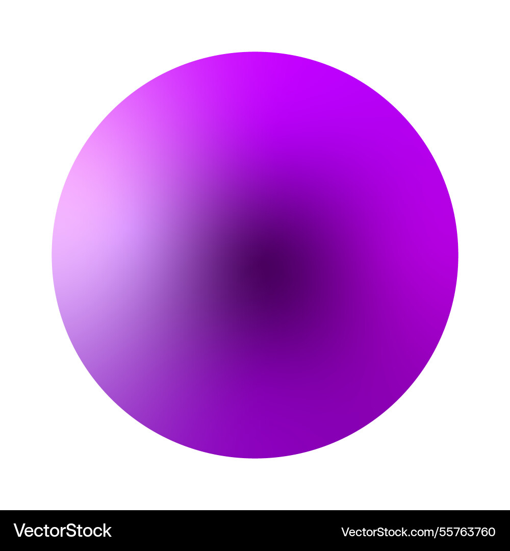 Purple gradient sphere smooth color transition Purple gradient sphere smooth color transition vector image