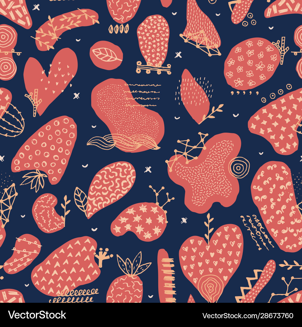 Seamless pattern with hand drawn abstract Seamless pattern with hand drawn abstract vector image