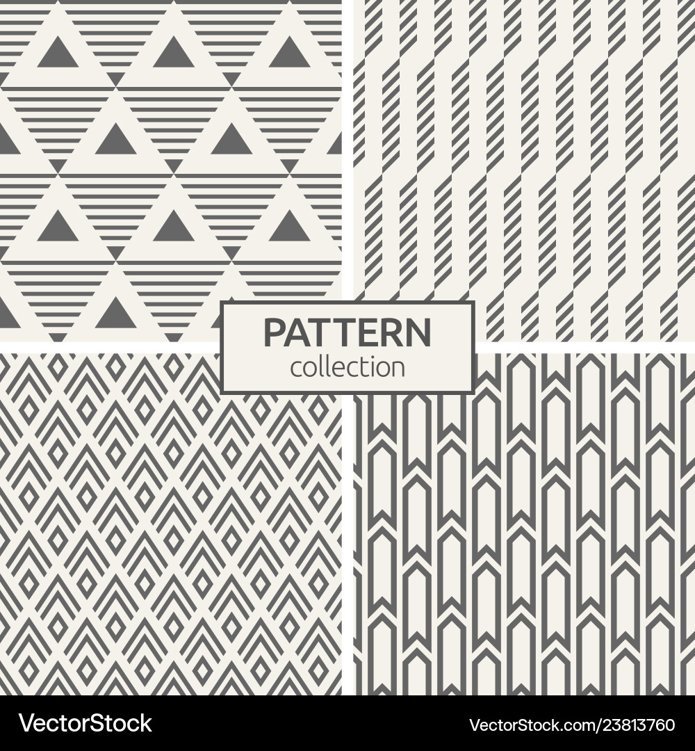 Set of four seamless patterns Set of four seamless patterns vector image