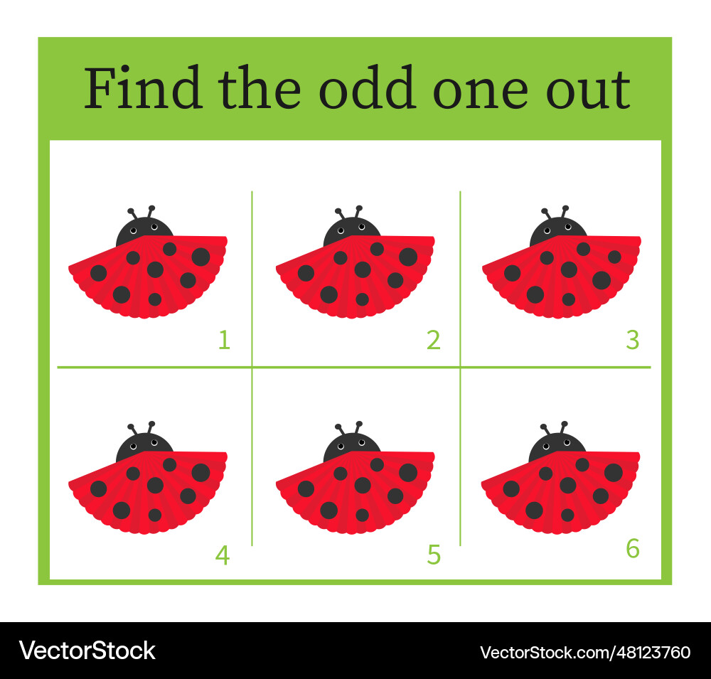 Task for development of attention and logic Vector Image