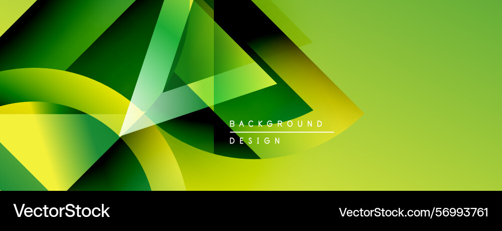 Abstract geometric design green yellow gradients Vector Image