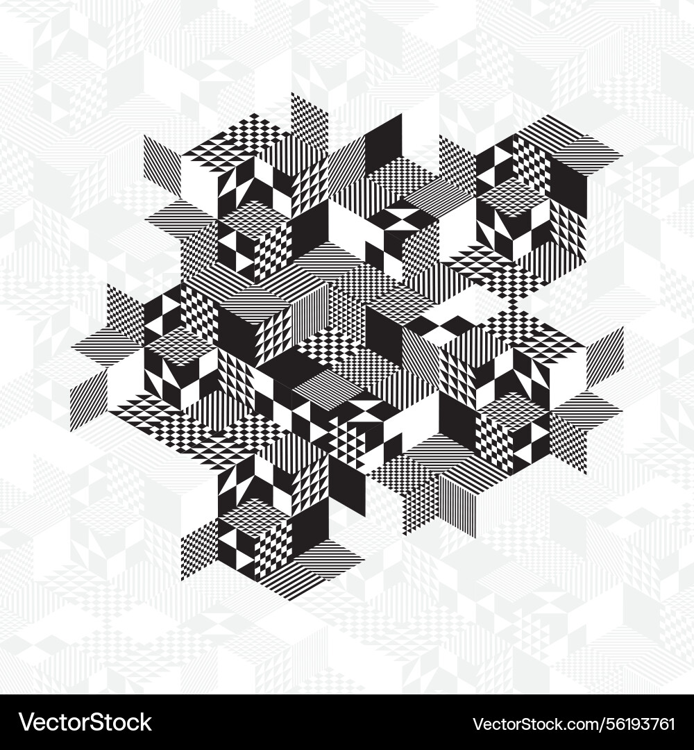 Abstract geometric pattern design vector image