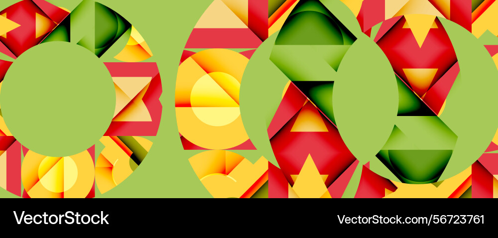 Abstract geometric shapes form circular patterns Abstract geometric shapes form circular patterns vector image