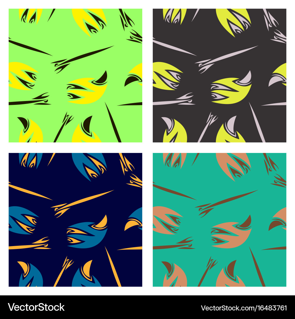 Assembly of patterns in striped style vector image